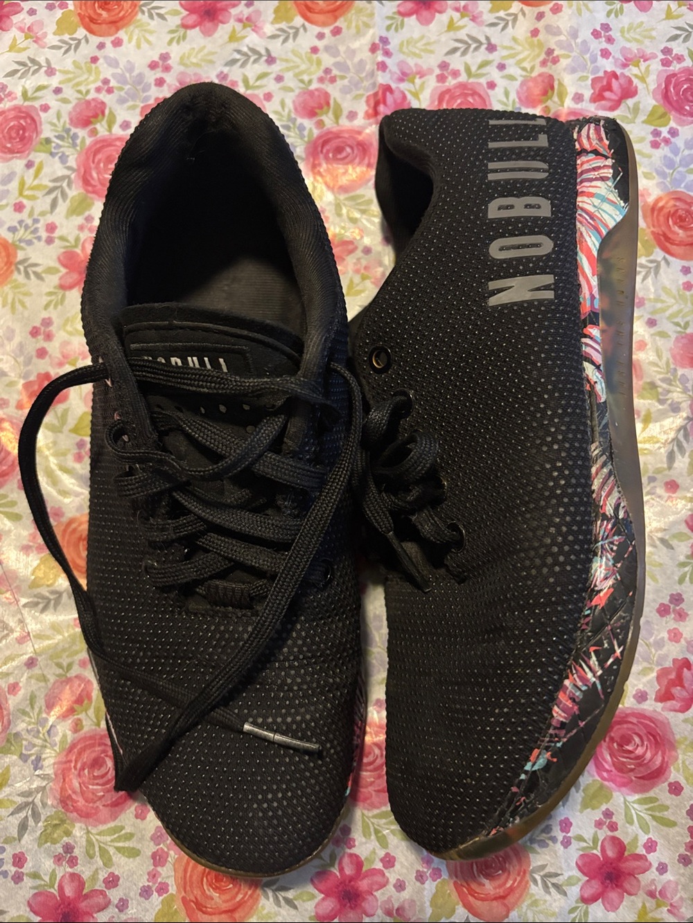 NOBULL Black Knit Training Sneakers with Subtle Branding - Picture 1 of 5